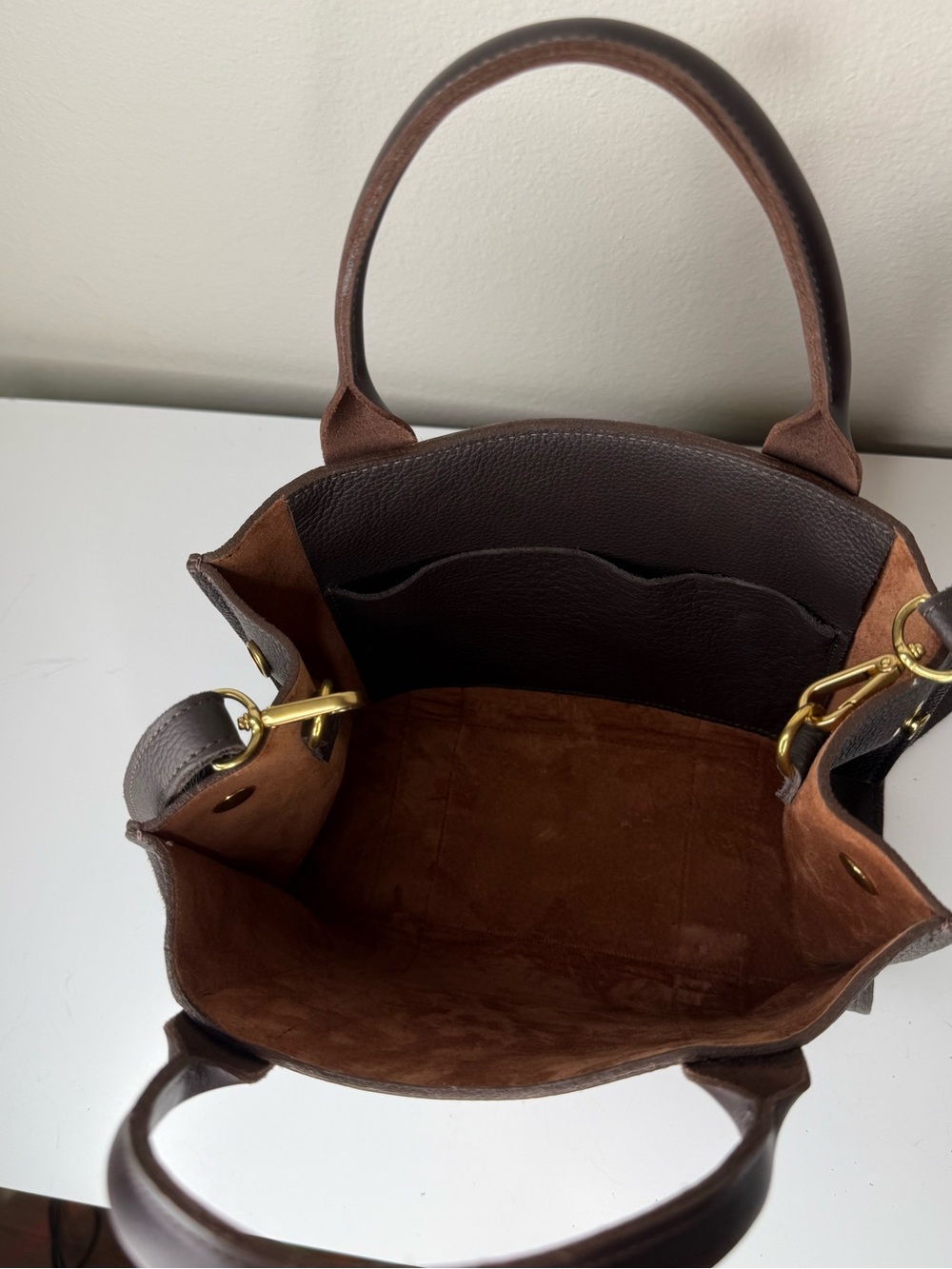 Vintage Boho Bag Gucci Brown Leather Tote - Picture 3 of 9